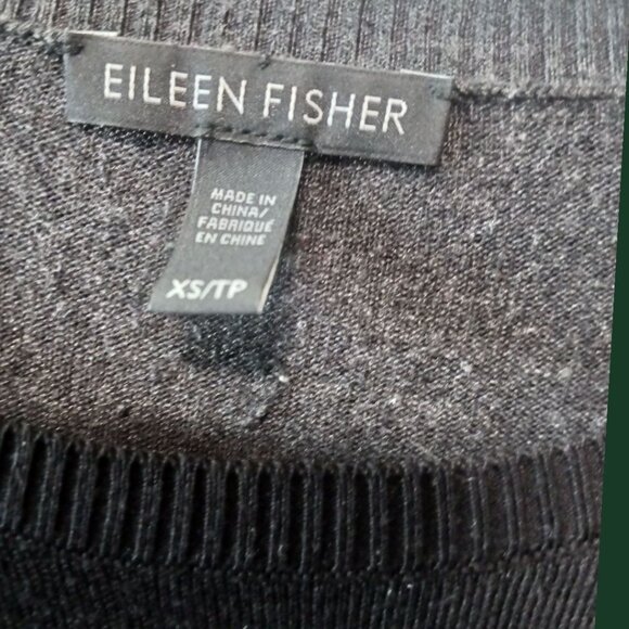 Eileen Fisher Womens Tunic Color Block Crewneck Relaxed Fit Gray Xsmall - Picture 3 of 9